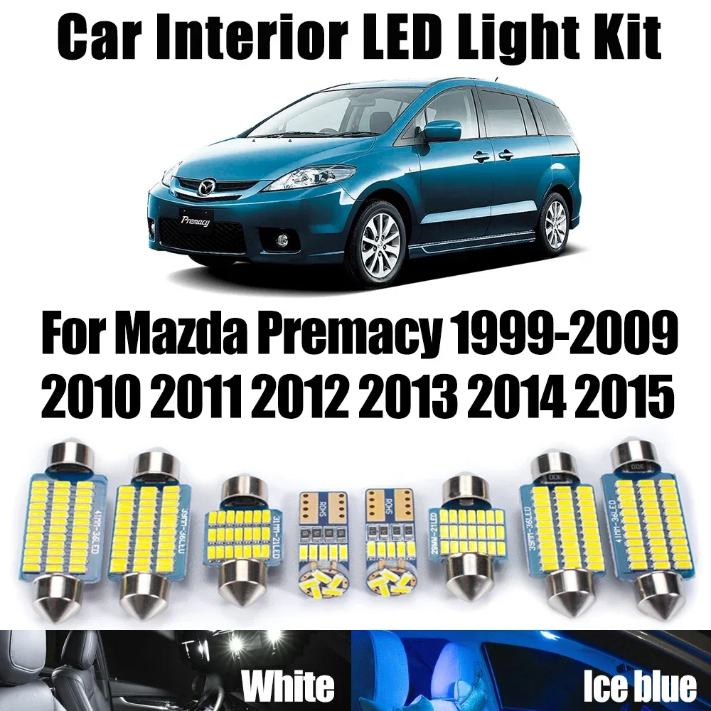 For Mazda Premacy 1999- 2013 2014 2015 Car Accessories Canbus Signal Lamp LED Interior Reading Trunk Map Dome Light Bulb Kit