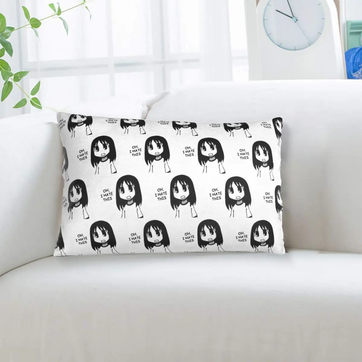مبالغ فيها تحقق الملف الشخصي Azumanga Daioh Osaka Ayumu Kasuga مستطيل المخدة غطاء الوسادة ديكور المنزل الراحة رمي وسادة