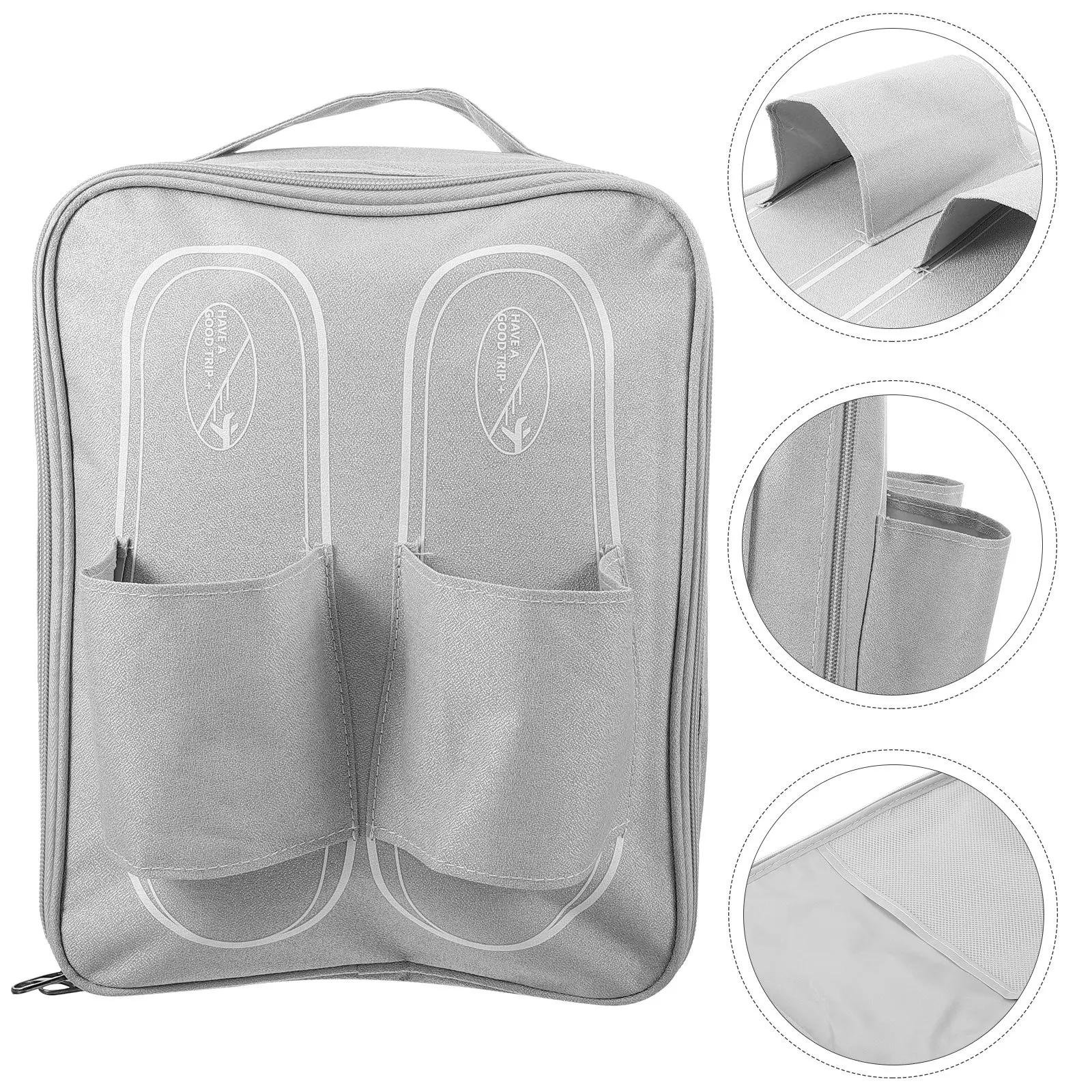 Shoe Bag Dustproof Oxford Textile Travel Fit Daily Outdoor Shoe Organizer Zipper Storage Pouch Carrying Case Travel Shoes Bag