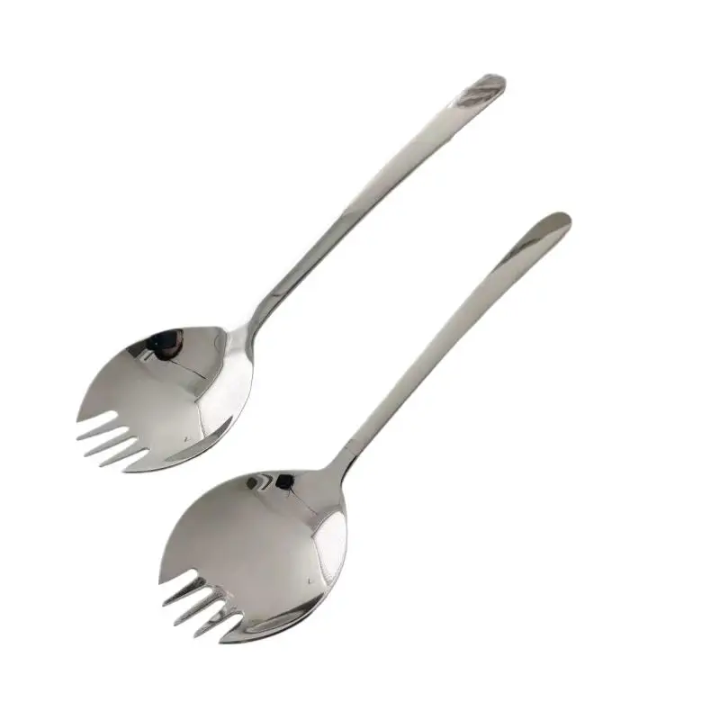 Stainless Steel Salad Spoon Creative Shovel Spoon Fork Pasta Coffee Fork Dessert Cake Fork Watermelon Fruit Spoon