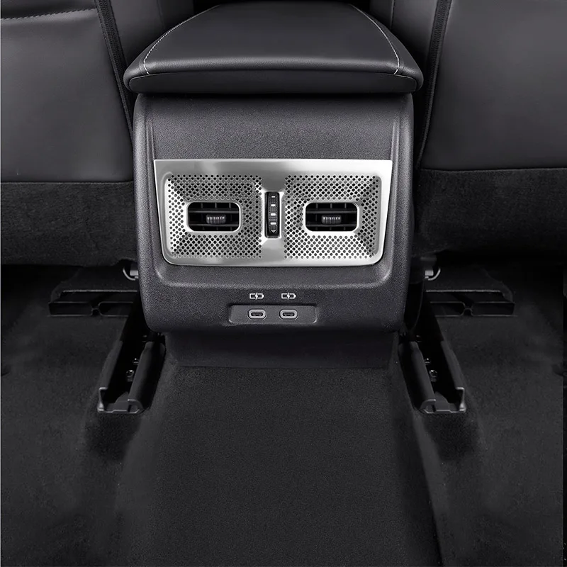 

For Toyota Camry XV80 2024 2025 2026 Rear air conditioning vent panel dust cover made of stainless steel material