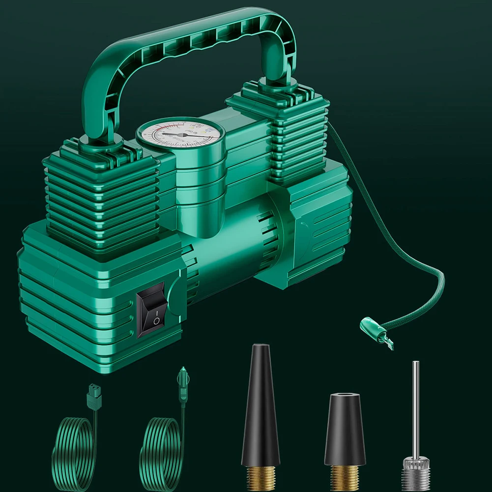Portable Multi Use Tire Pump featuring Digital Display and Automatic Shut Off Functionality Ideal for Road Trips