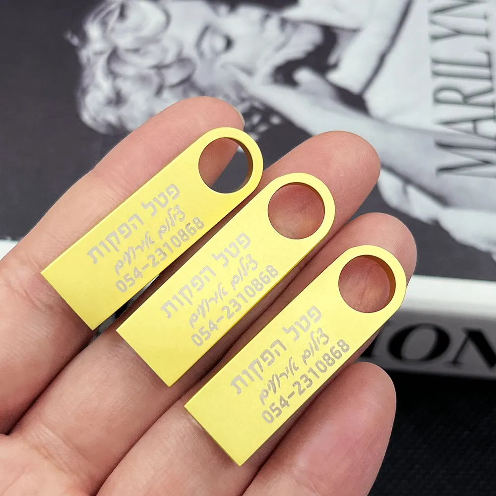 100PCS ฟรีโลโก้ที่กําหนดเองแฟลชไดรฟ์โลหะ 64GB ฟรีโลโก้สีดํา 32GB ไดรฟ์ปากกา 16GB Memory Stick U Disk 8GB 4GB