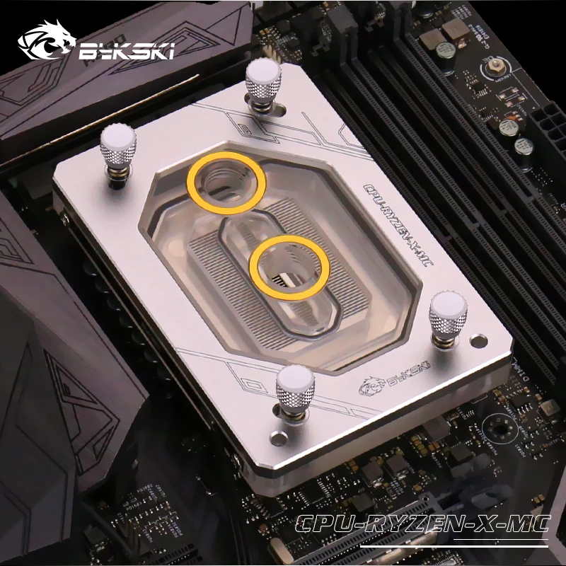 Bykski CPU Block Use dla AMD Ryzen 3/5/7 ThreadRipper 1950X / X570 AM2/AM3/AM4/AM5/TR4 FM Radiator chłodzący wodę /RGB Light AURA