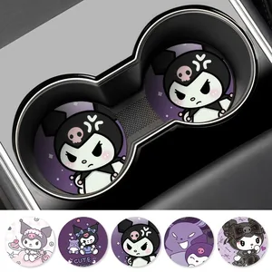 kawaii 화난 쿠로미 자동차 코스터 자동차 창조적 인 물 코스터 인테리어 데코 장식 비 슬립 스토리지 매트 유니버설 선물 12 최고의 판매 Sanrio Coaster -№11