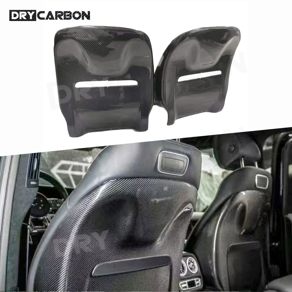 

Dry Carbon Fiber Seat Back Covers Car Inner Trims For Benz W464 W463 G500 G63 2019+ Car Seat Body Kits Accessories
