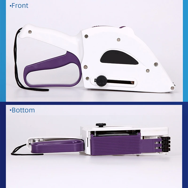 آلة وضع العلامات اليدوية، أداة وضع الملصقات المحمولة باليد، آلة التسعير اليدوية، زجاجة مستديرة، شارة السعر، ملصق مسطح