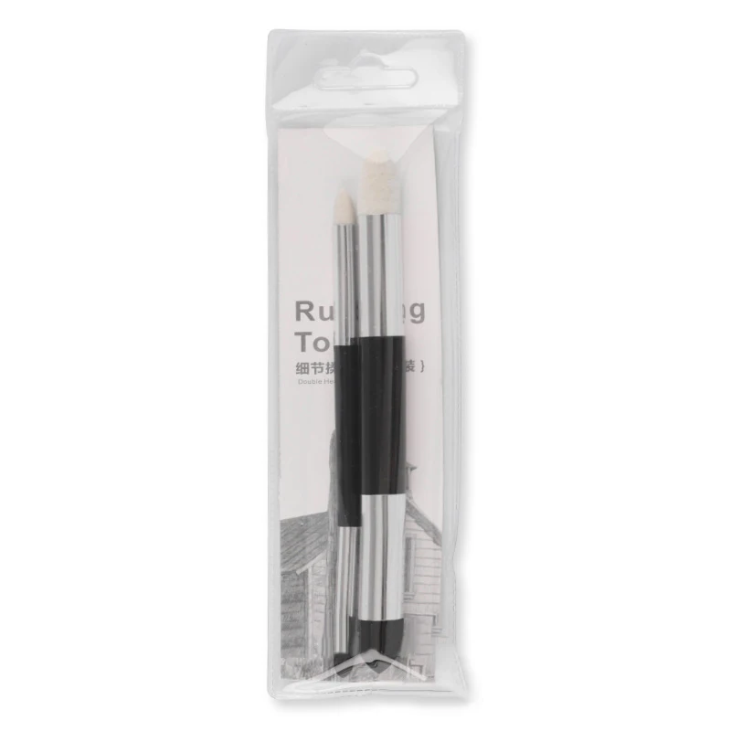 2Pcs/set Artist Sponge Pens For Drawing Washable Student Paint Rub Cotton Set Dual-Tip Pastel Stumps Sketch Brushes
