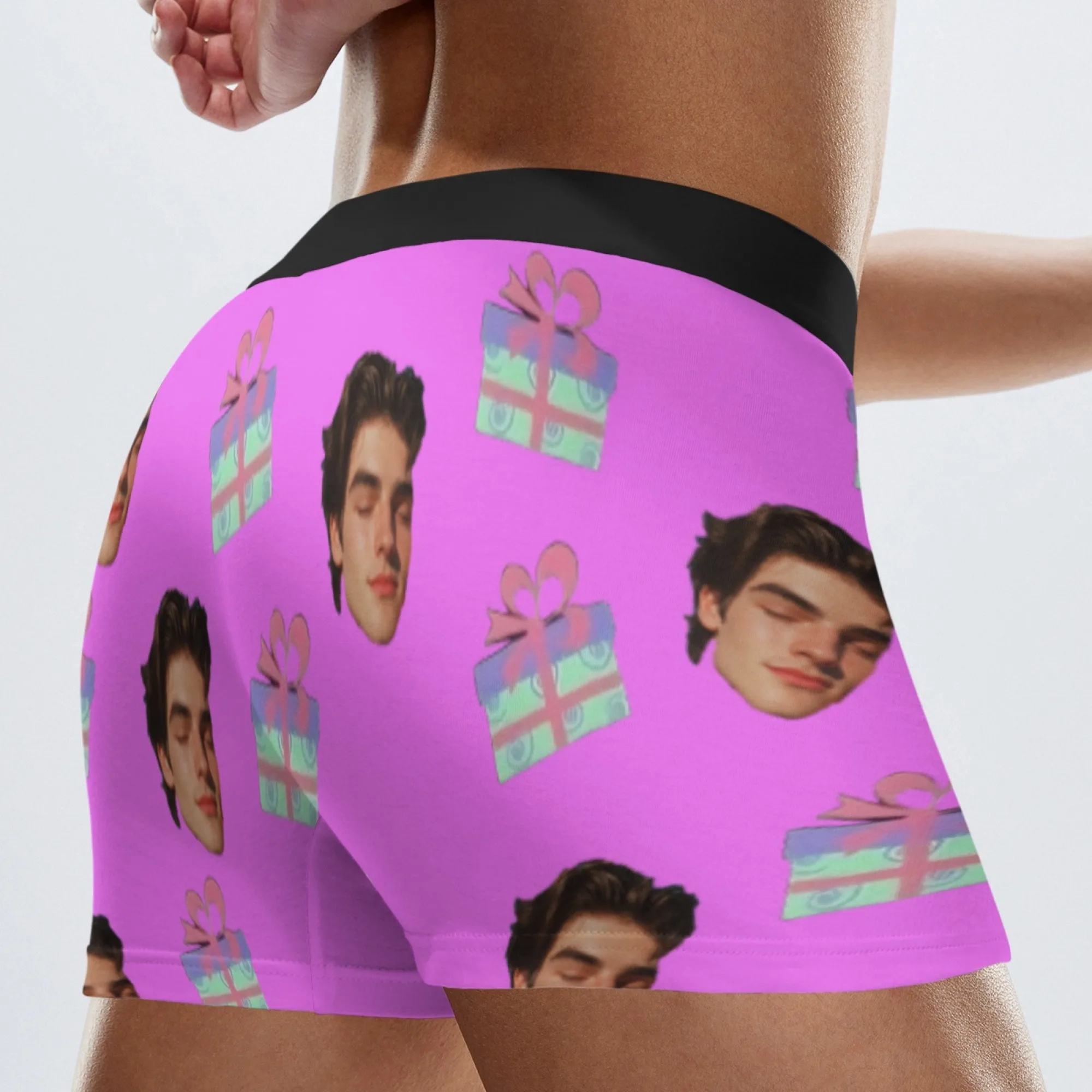 Personalized Face Photo Underwear Custom Boxer Briefs Custom Men Valentine's Day Gift For Husband Anniversary Gift for Dad view 4
