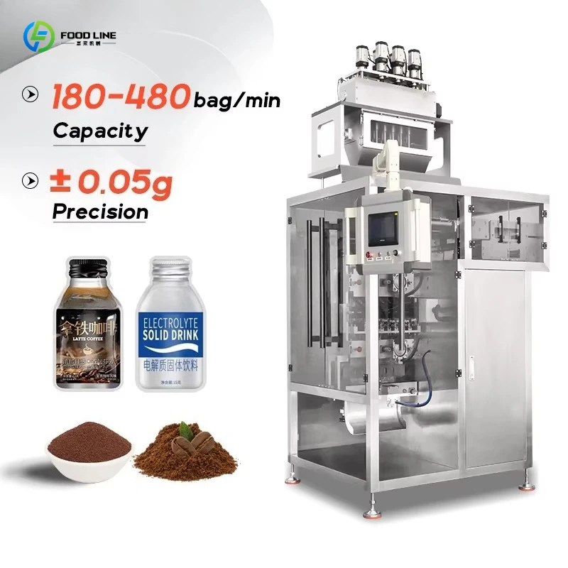 Automatic Multi lane 4 Side Sealing Sachet Pouch  Powder Packing Machine Small Bag Powder Filling Packing Machine