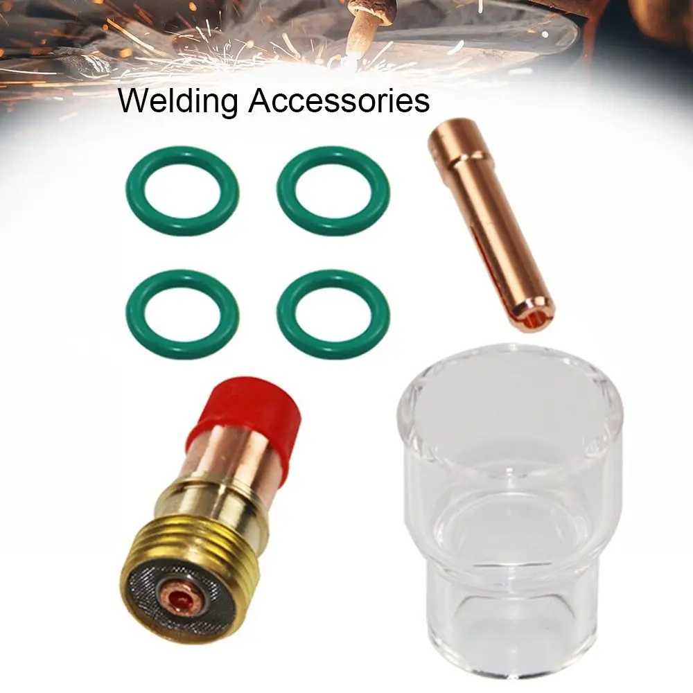 

7Pcs/Set Universal Tools Welding Accessories #12 Pyrex Glass Cup Kit Stubby Collets Body Tig Welding Torch Gas Lens