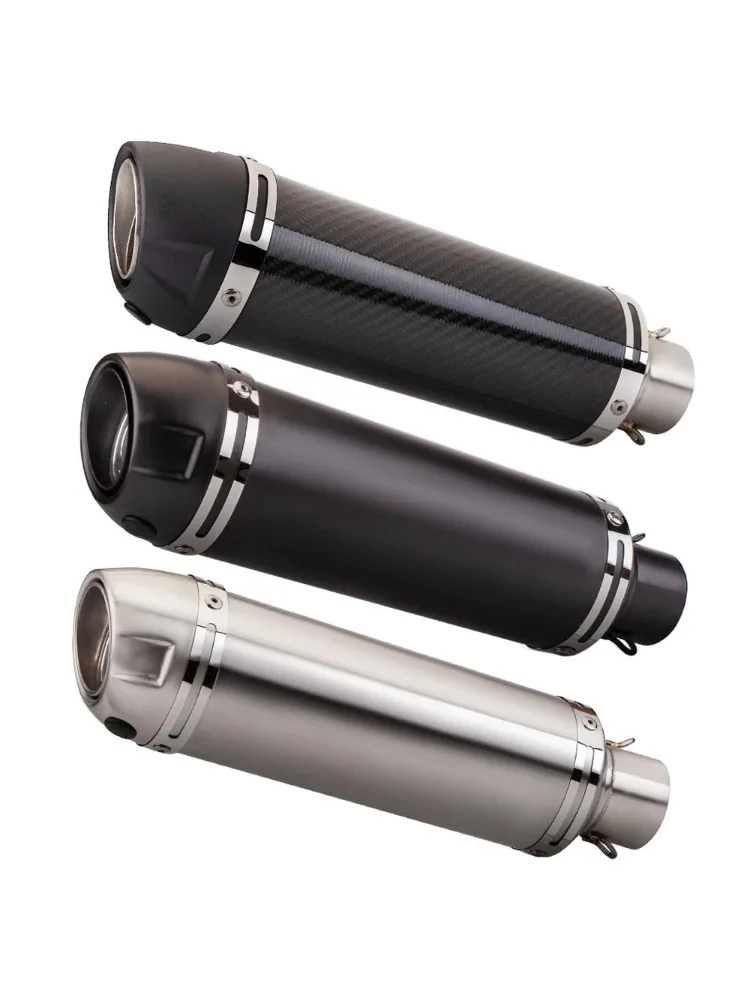 

51MM Universal Motorcycle Exhaust Tips Muffler Pipe For Tenere 700 Z900 DUKE 390 GSX1300R V-STROM 800DE SV650 MT09 YFZ-R6 CB600