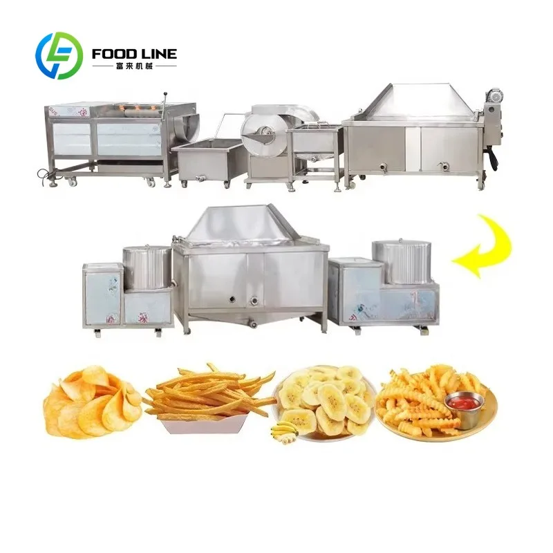 High Efficient French Fries Production Line Crisps Making Machinery Potato Crisp Sticks Making Potato Chips Plant Cost