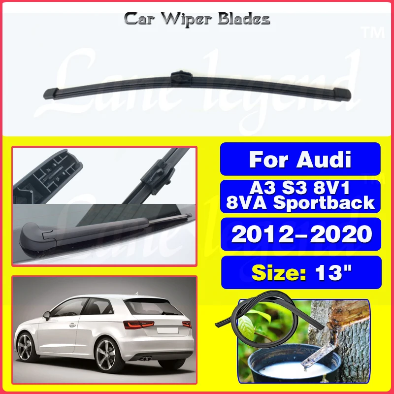 13" Rear Wiper Blade Windshield Windscreen Clean Tailgate Window For Audi A3 S3 8V1 8VA Sportback 2012 - 2020 Car Accessories