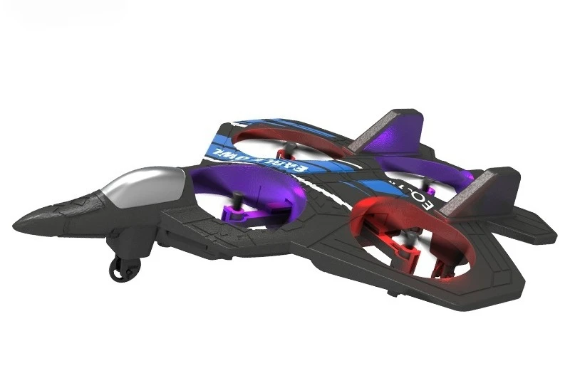 

Gravity Sensing Fixed wing Remote Control Fighter 360 ° Roll EPP Smart Hover Cool LED Lighting Headless RC Aircraft Plane Model