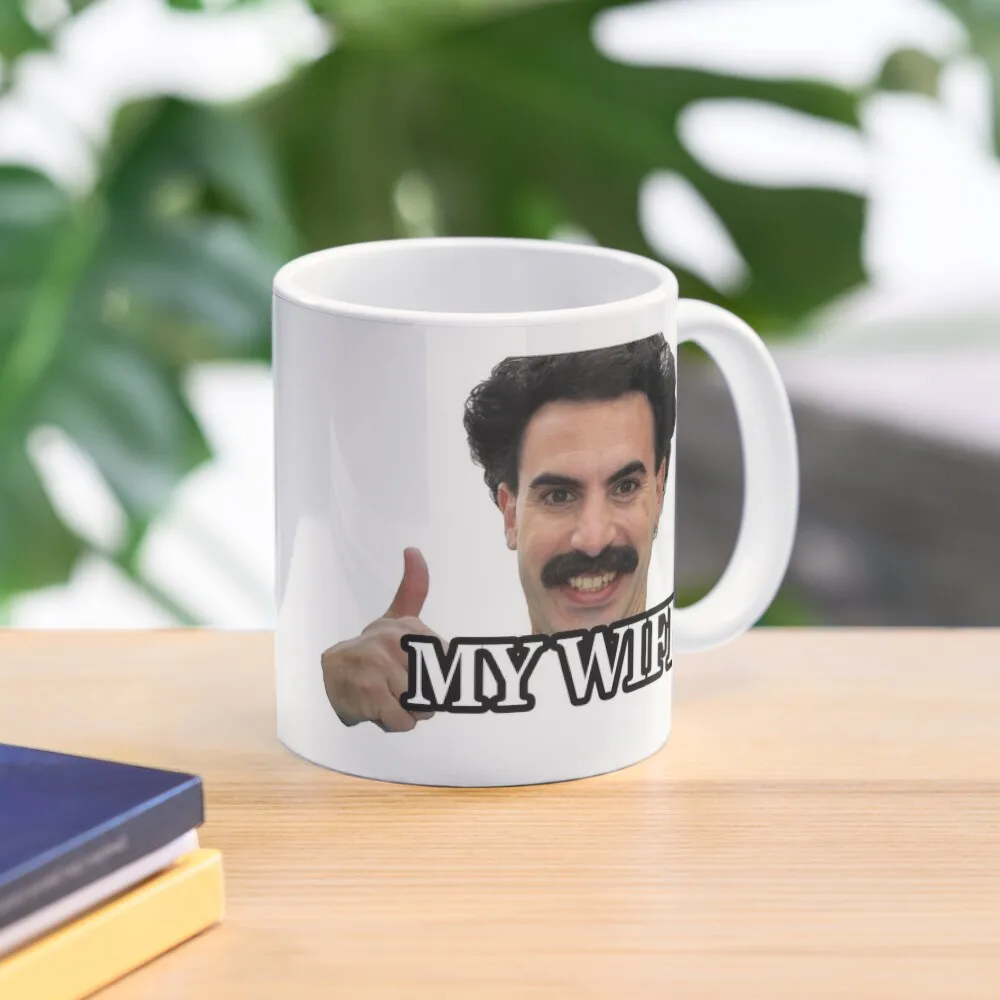 

Borat my wife Coffee Mug Tea Cups Funny Mugs Ceramic Cups Creative