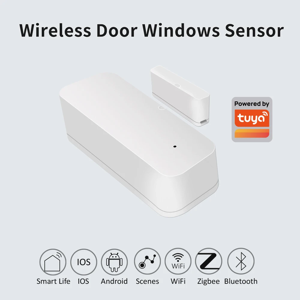 Tuya Zigbee Door Sensor Contact Sensor Open Closed Detector Smart Home Alarm Security Protection Work with Smart Life