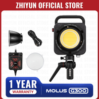 ZHIYUN Official MOLUS G300 300W COB LED Light Overclockable to 500W Video Lights 2700K-6500K APP Control Photography Lighting
