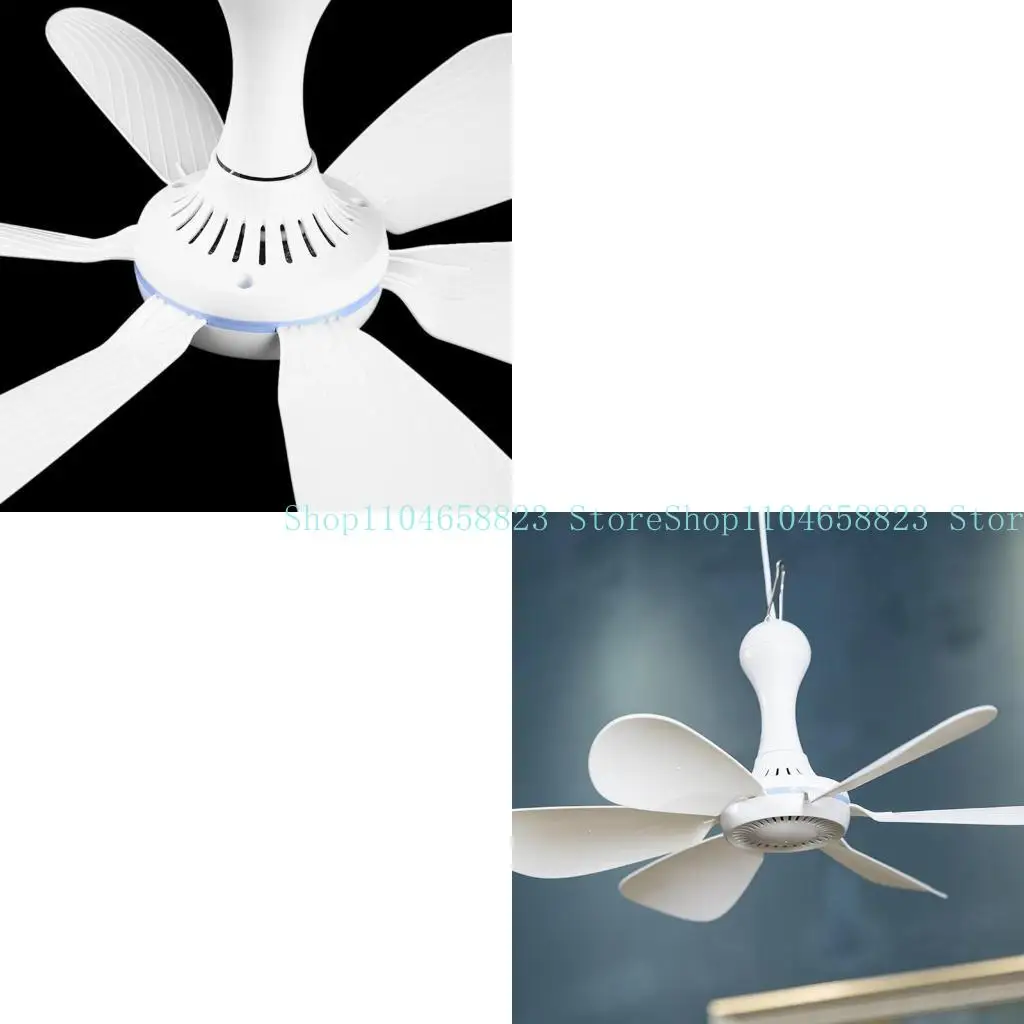 

652F Hanging Fan USB 5V Laptop Powerbanks Powered for Household Bedroom Office School Dormitory Dorm Silent Ceiling Fan 42CM