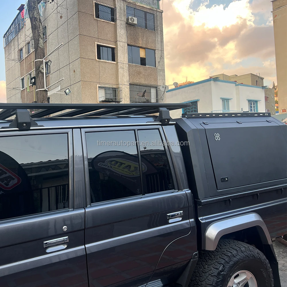 4X4 Offroad Steel Heavy Dut=y Hardtop Waterproof Pickup Truck Bed Caps Hinged Canopy Topper for Lc79 Series Landcruiser Dual Cab