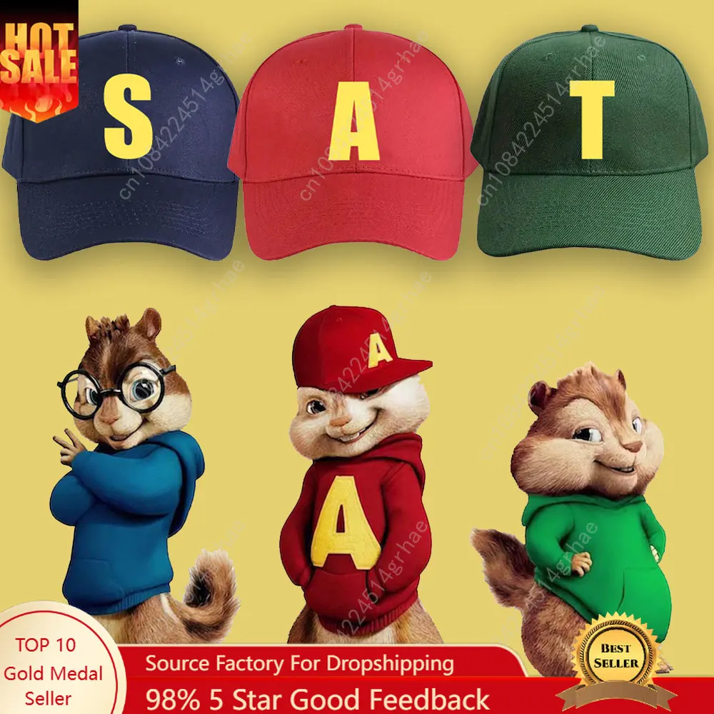 

Alvin and The Chipmunks 2025 Fashion Unisex Casual Baseball Cap Alvin Chipmunk Halloween Cartoon Caps Adjustable Hat Friend Gift