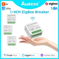1/2/3/4 CH 10A/16A Tuya DIY Zigbee interruptor inteligente Control bidireccional relé de luz hogar inteligente funciona con Alexa Google Home Alice