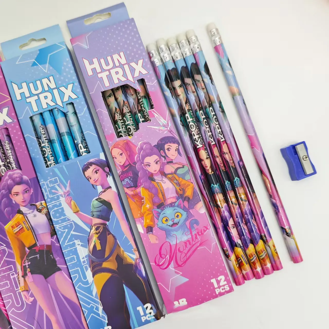 

Kawaii K-POP Demon Hunters HB Pencils 12PCS, Cute Cartoon Pencils with Eraser for Kids School Supplies