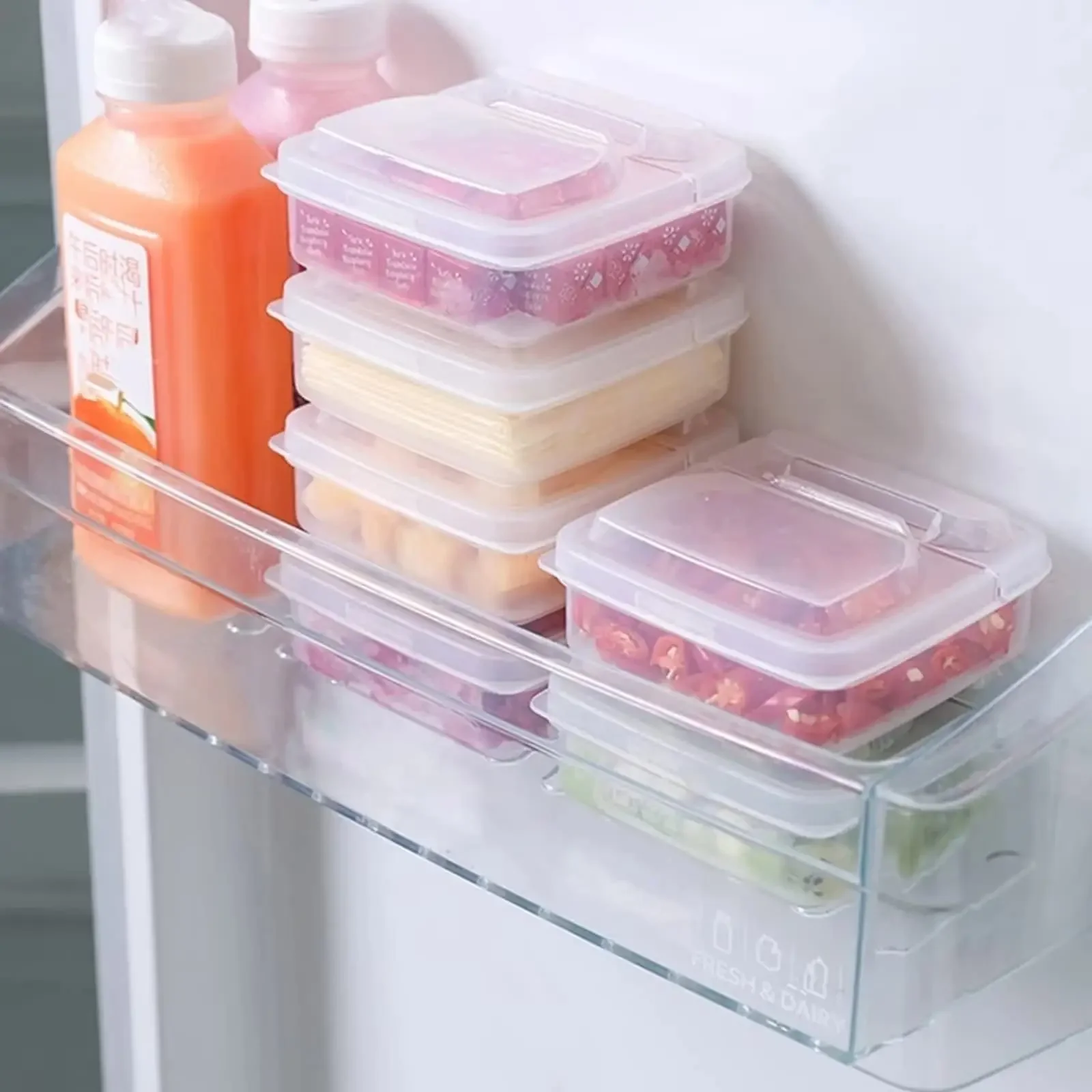 1PC Sliced Cheese Container for Fridge, Clear Plastic Butter Block Cheese Slice Storage Box with Flip Lid for Refrigerator Food