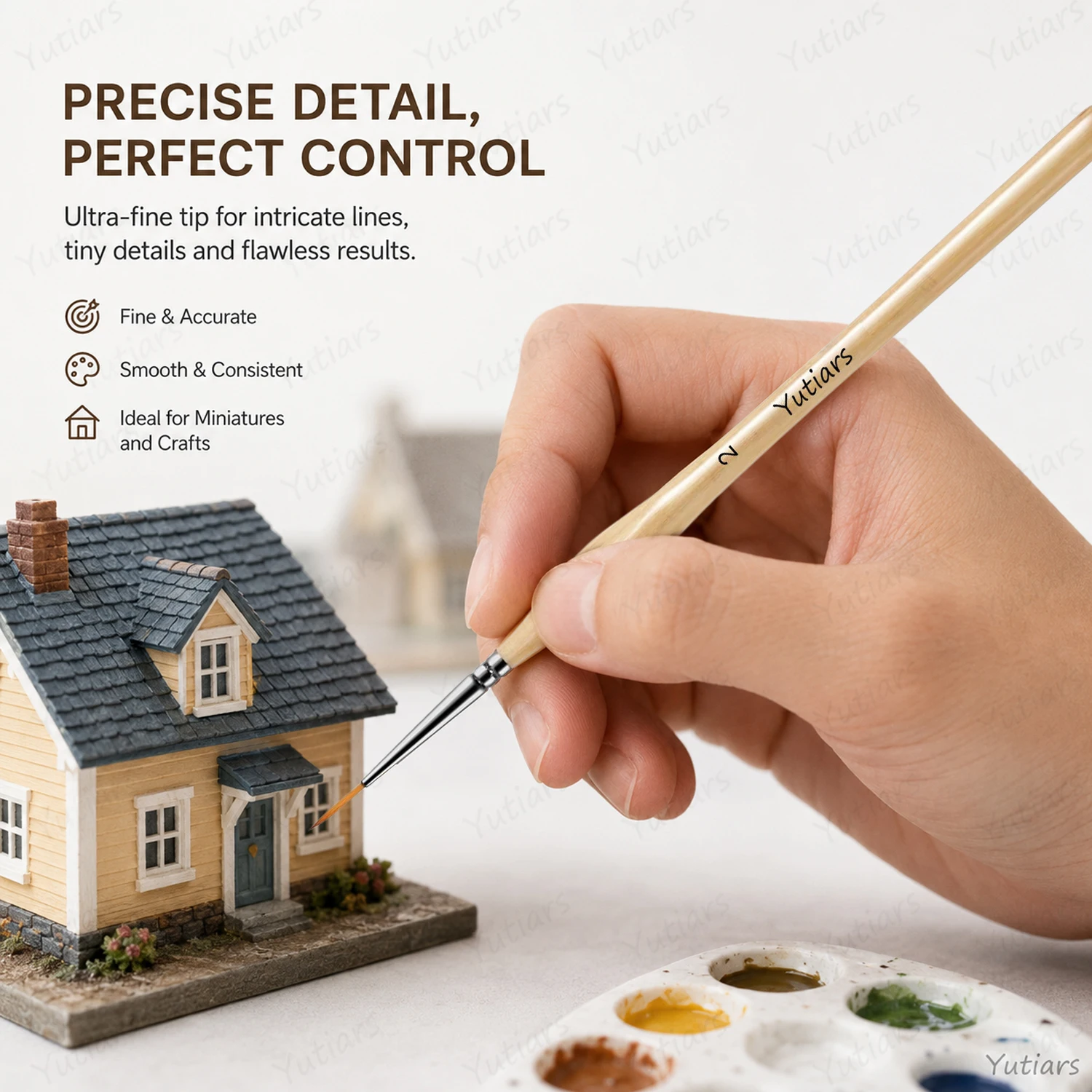 12Pcs Detail Paint Brush Set M - огляд і ціна Model Kit Acrylic Paint
