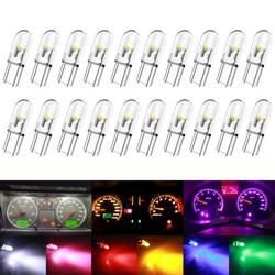 10/20/40pcs T5 Led W3W Car Interior Light Dashboard Warming Indicator COB Chip Canbus Auto Instrument Light Wedge Gauge Bulb 12V