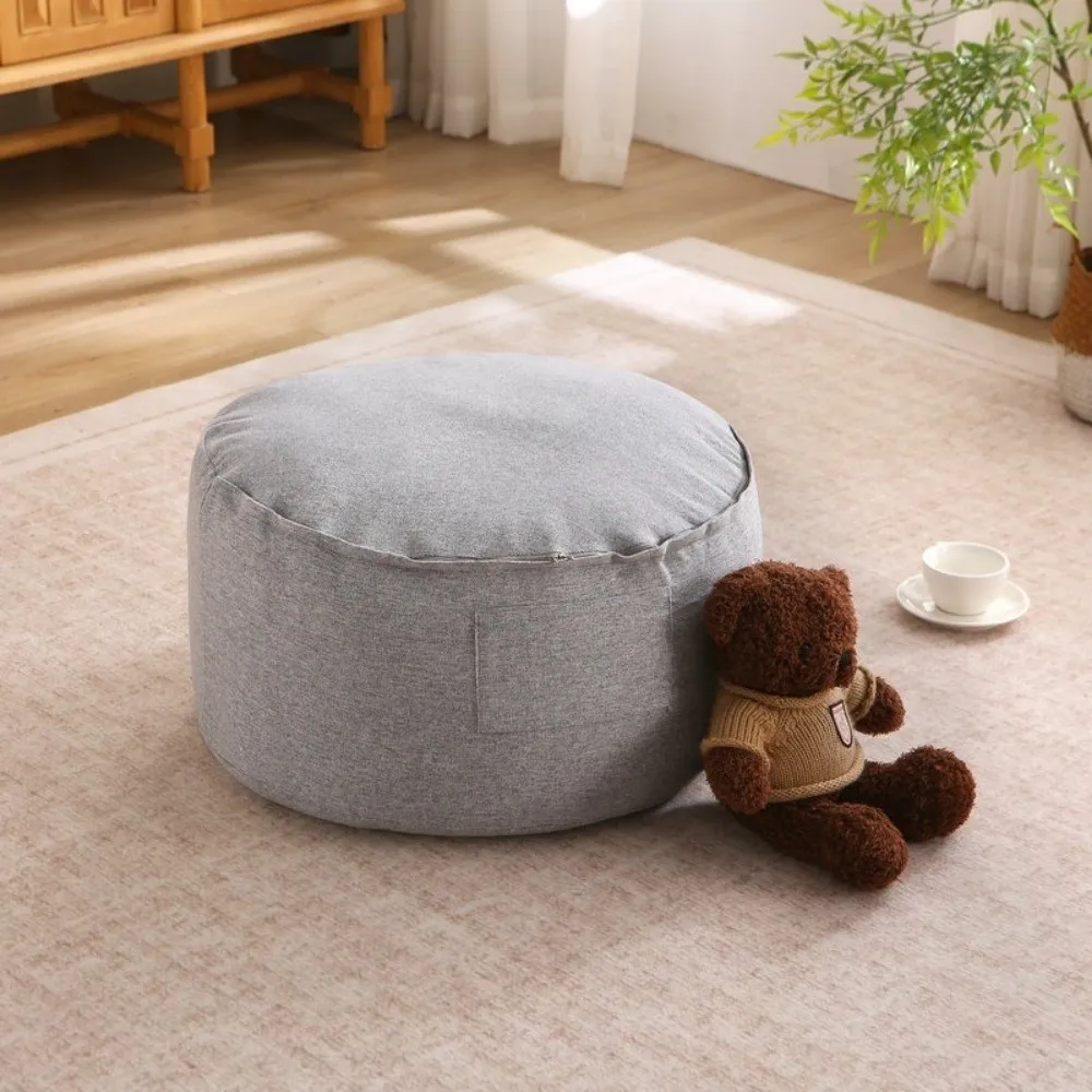 Multi-functional Round Seat Cushion Cover Unstuffed Large Capacity Storage Leg Bench with Pocket Sofa Stool Cover Home Use