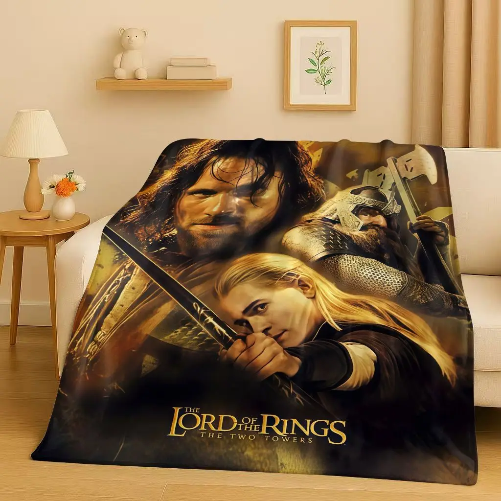 

Classic L-Lord of The Rings H-Hobbit Gandalf Legolas Flannel Blanket,Ultra Soft Warm Plush Throw for Home Bedroom Bed Sofa Cover