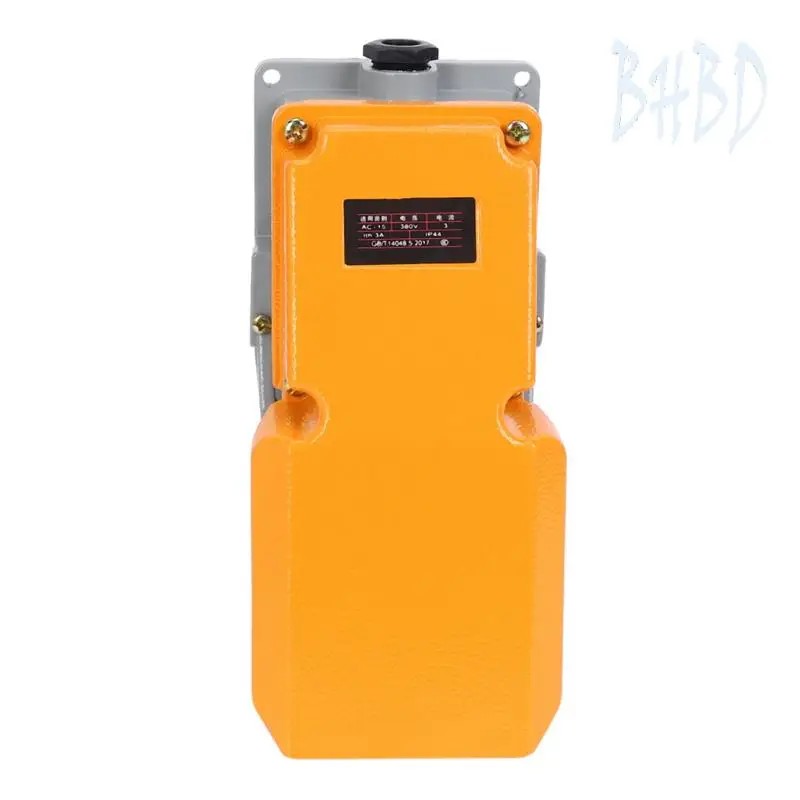 

BHBD-2X LT4 Foot Switch Aluminium Case Treadle Pedal Switch For Machine Tool Control Silver Contact