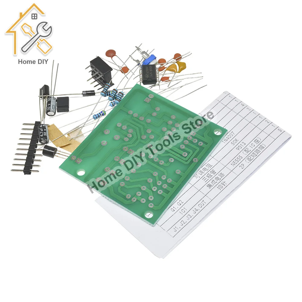 DC 6 - 12V NE555 module de g￩n￩rateur d'impulsions sinuso￯dal / triangulaire / g￩n￩rateur d'ondes carr￩es g￩n￩rateur de signaux de forme d'onde multicanaux kit de bricolage