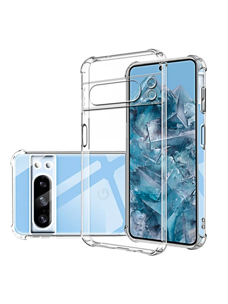 Coque transparente pour téléphone Google Pixel 8 Pro 7a 7Pro 6Pro 8Pro 4 XL 8 7 A 6 Pro, housse de protection arrière souple en silicone TPU