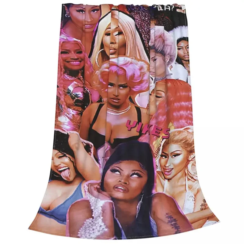 Nicki Minaj Blankets Fleece Spring/Autumn Portable Super Warm Throw Blankets for Bed Travel Bedspreads