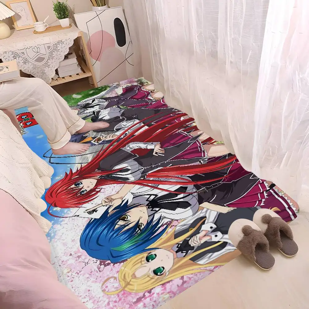 H-High S-School DxD Anime Floor Mat Rectangle Anti-slip Home Soft Badmat Front Door Indoor Outdoor Mat Hotel Decor Mat