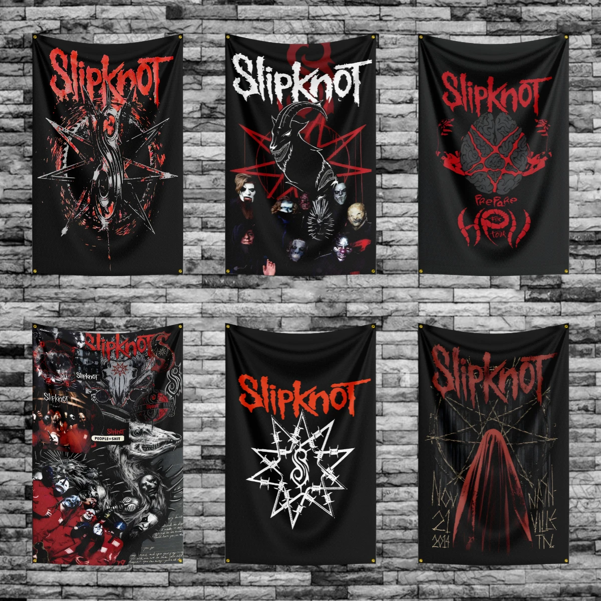 90X150CM The Knot Merch Rock Slipknots Flags Outdoor Indoor Banner Poster Polyester Home Room Dorm Garage Wall Decor 3x5 FT