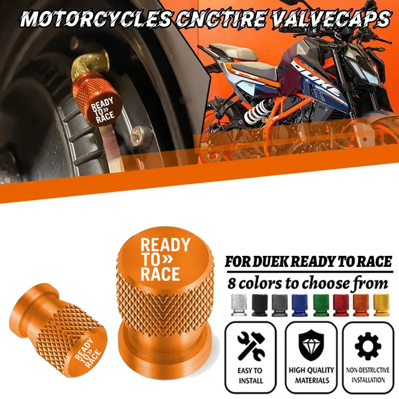 2pcs Accessories Moto Tire Valve Cap Stem Tyre Cover Plug For Ready to Race Adv Duke 390 690 790 890 1190 Rc 1290 Adventure