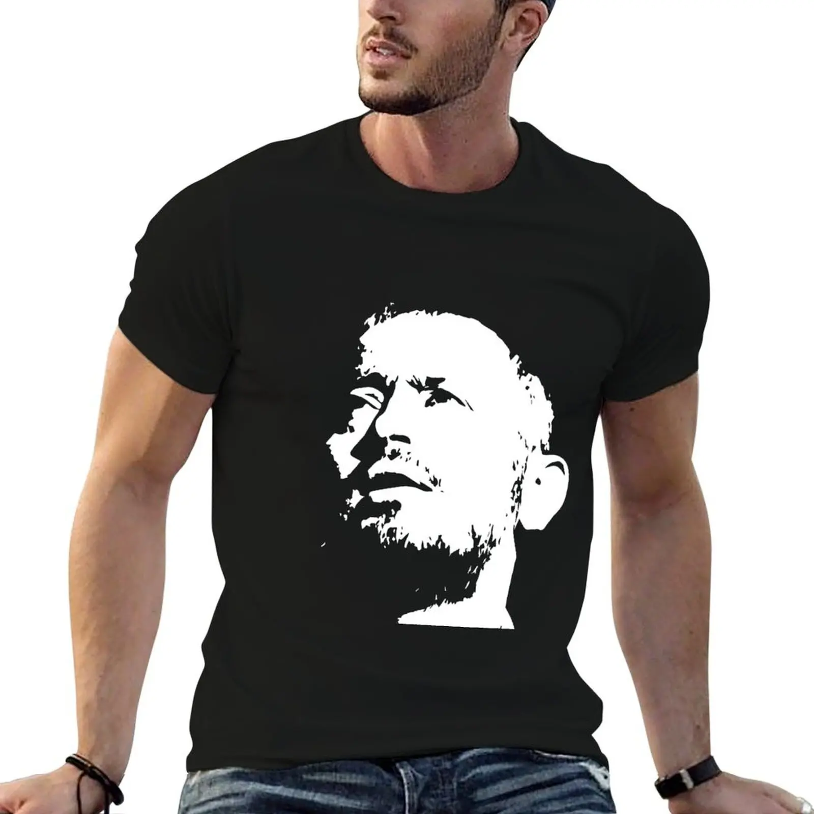 

designer Wassouf printed t for T-Shirt man shirt   - man & Black Georges shirts White t