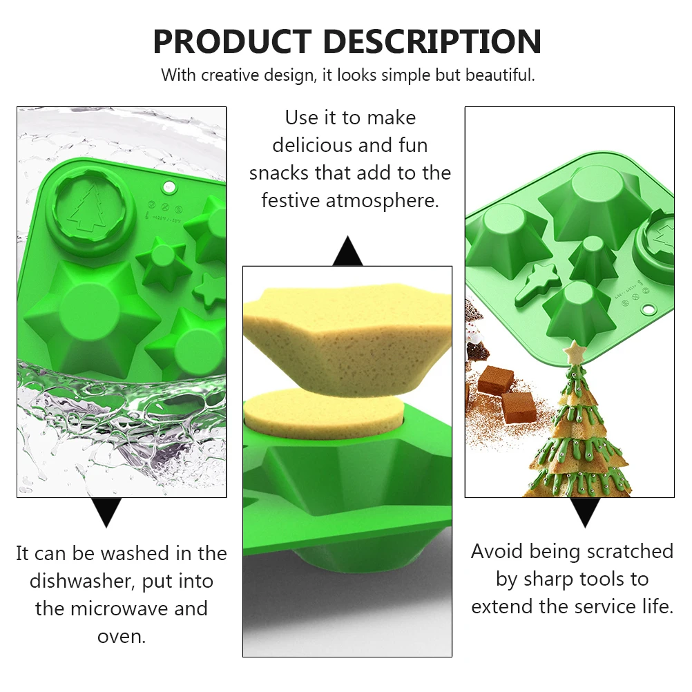 

Christmas Silicone Baking Mold Biscuit Stacking Mold Creative Mold High Temperature Resistant Dishwasher Oven Microwave Safe