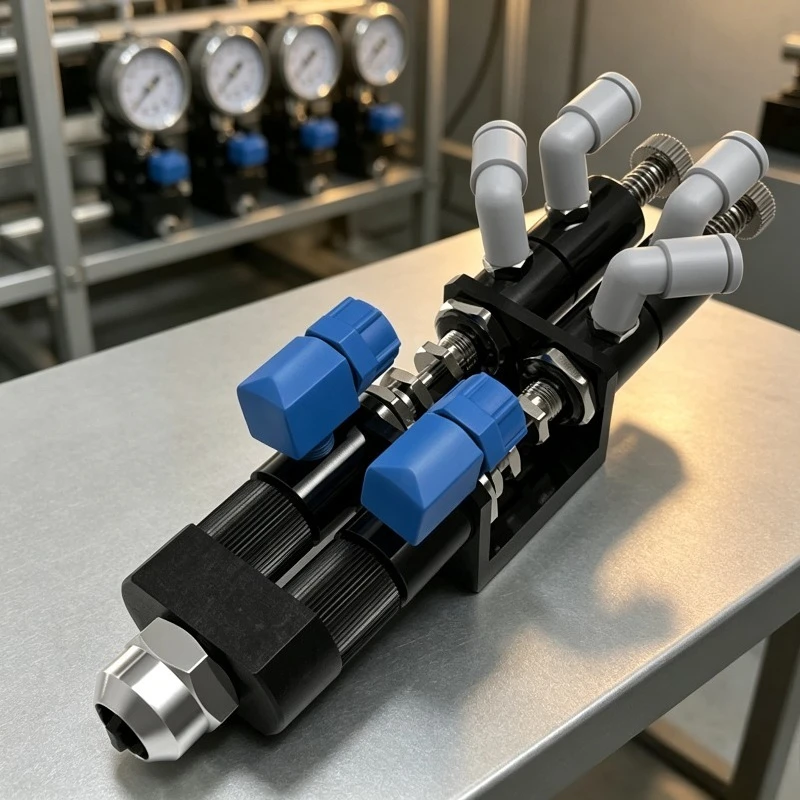 Double-Liquid Suction Dispensing Valve Precision AB Glue Epoxy Valve Two-Component Liquid Dispensing Head