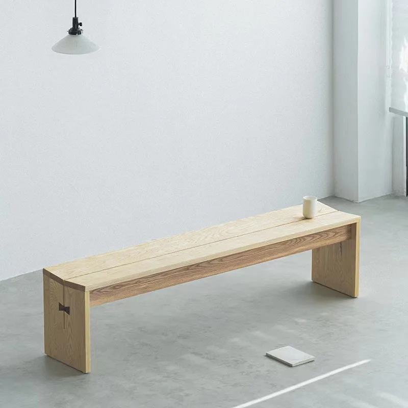 

Ash wood, solid wood, black, bench, bow, end of bed stool.