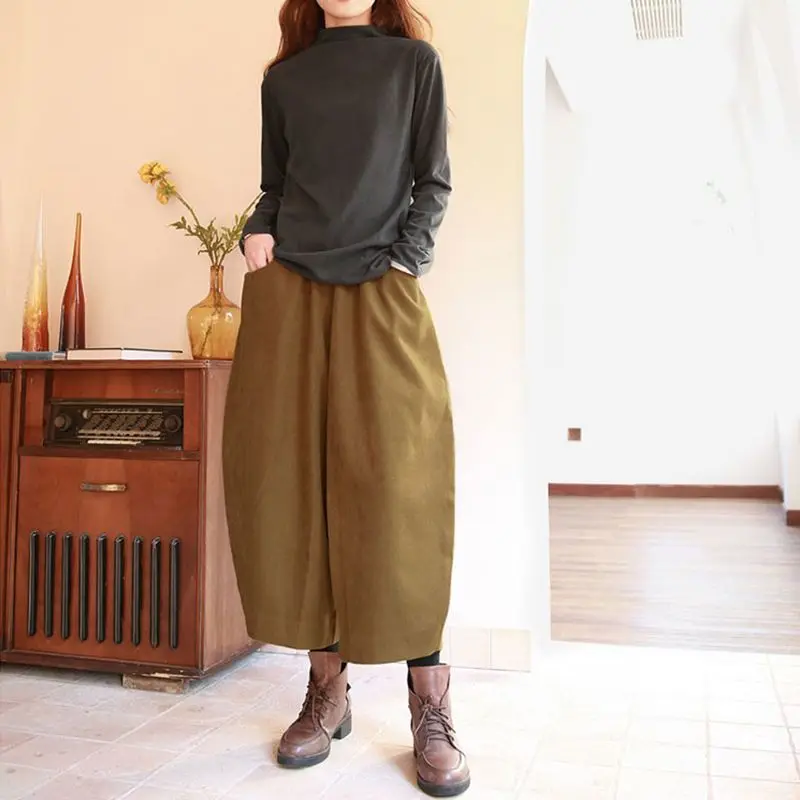 Women's Autumn Spring Pants Harem Pants Elastic Waist Harem Pants Melade Simple Comfortable Casual New Niche Versatile Skinny