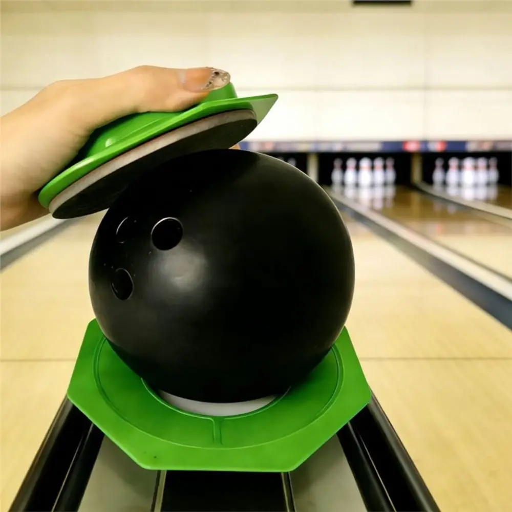 Picture 3: 2-in-1 Bowling Ball Holder Hexagon Reusable Bowling Ball Siding Pad Holder with Sandpaper Non-Slip Bowling Ball Base