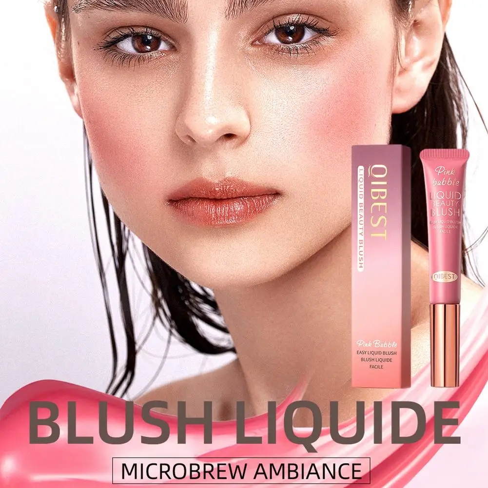 Face Liquid Blush Eyeshadow guance trucco con cuscino Smooth Maquiagem applicatore leggero impermeabile Soft CreamBlush I1E2