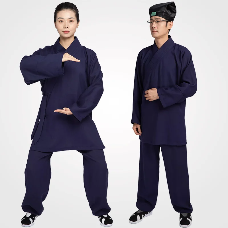

Wudang Taoist Shaolin Monk Long Robe Wushu Kung Fu Tai Chi Uniforms Martial Arts Wing Chun Suit