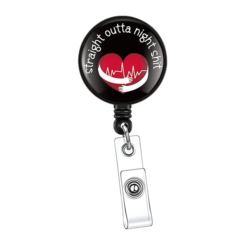 Imagem -06 - Retrátil Nome Badge Reel id Tag Working Permit Cartoon Clip Funcionários Trabalhadores Passar Enfermeira Hospital Médico Enfermeira Carretéis de Cartão de Trabalho 1pc