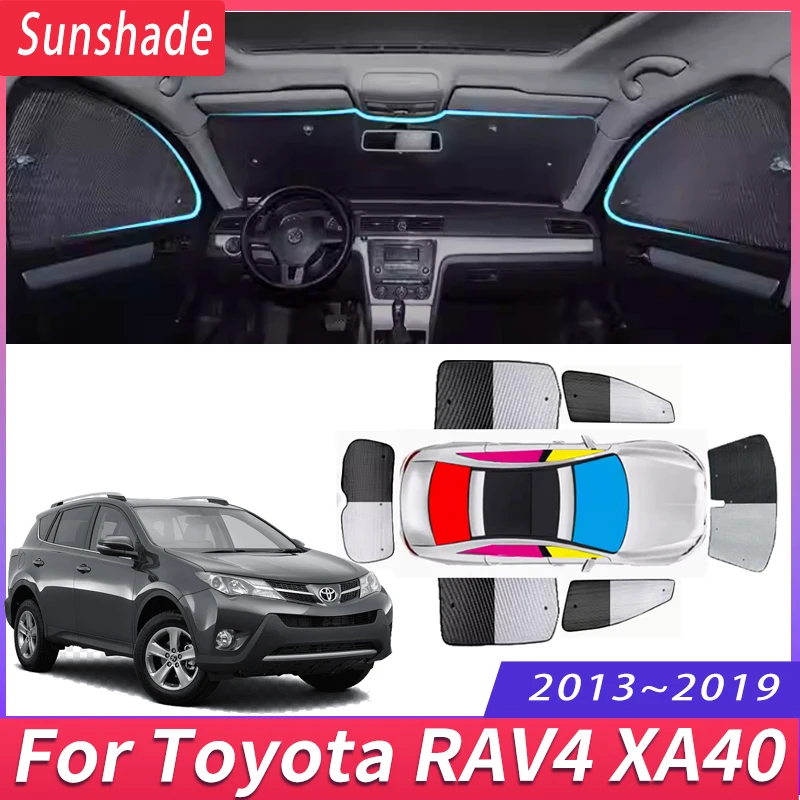 Car Sunshade For Toyota RAV4 XA40 2013~2019 2016 2017 Heat Insulation Sun Protection Sunshade Windshield Visor Car Accessories