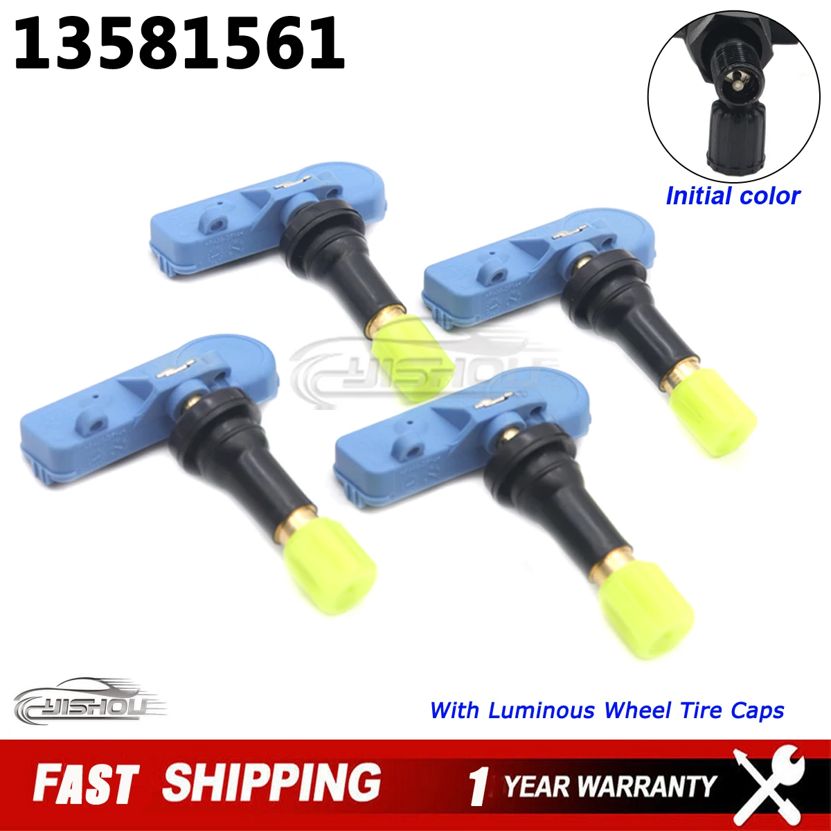 

13581561 For Chevrolet Malibu Niva II Opel Adam Corsa E Meriva Vauxhall Adam Tire Pressure Sensor 433MHz with luminous tire caps